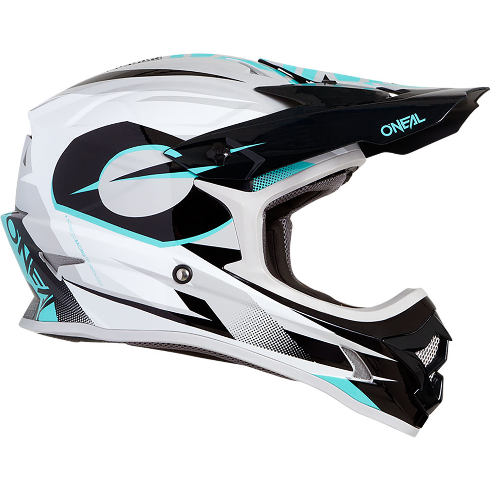 teal dirt bike helmet