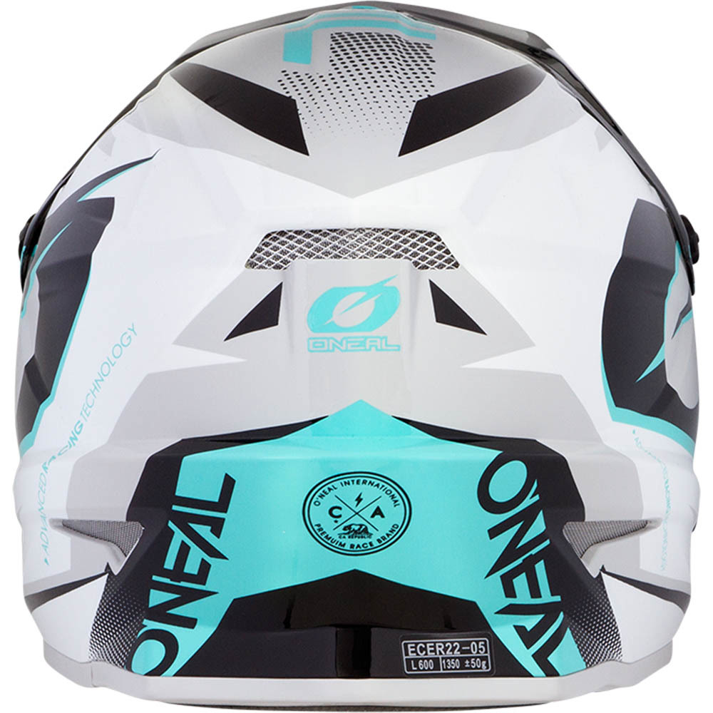 teal dirt bike helmet