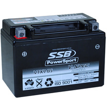 SSB Powersport VTX9-BS V-Spec High Performance AGM Battery at MXstore