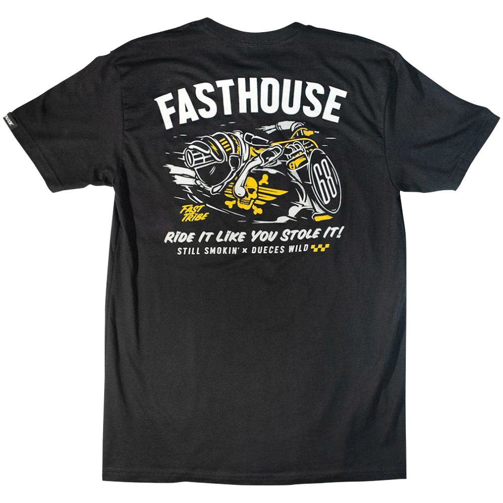 Fasthouse Octane Black Mens Tee at MXstore