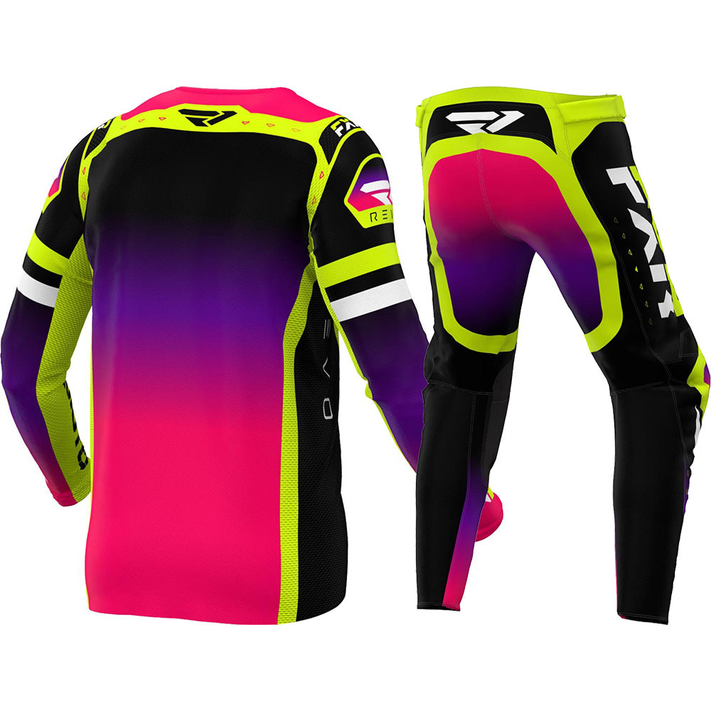 Tenue cross FXR 2023 Revo Pro - Interstellar Rose Violet Jaune Fluo