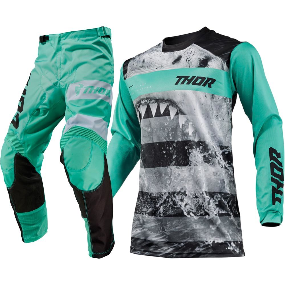 Download NEW Thor MX Youth 2019 Pulse Jaws Shark Mint Black Kids ...