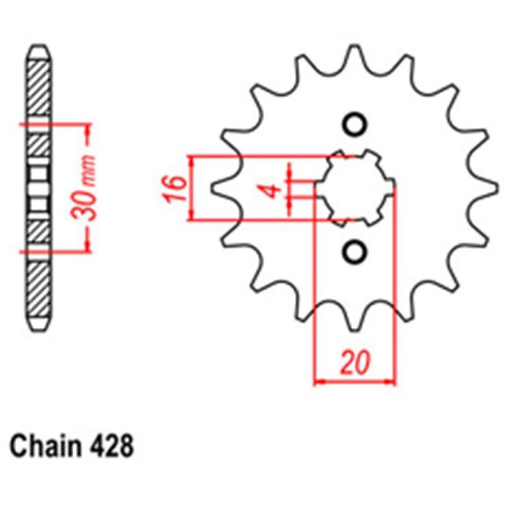 ttr 125 front sprocket