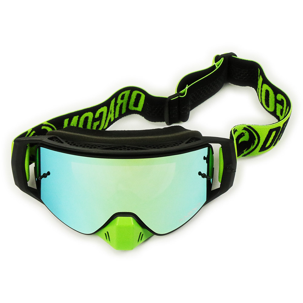 Dragon NFX2 Break Black/Green Injected Goggles at MXstore