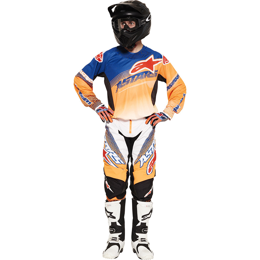 Alpinestars 2017 Mx NEW Techstar Factory Orange Dark Blue Motocross ...