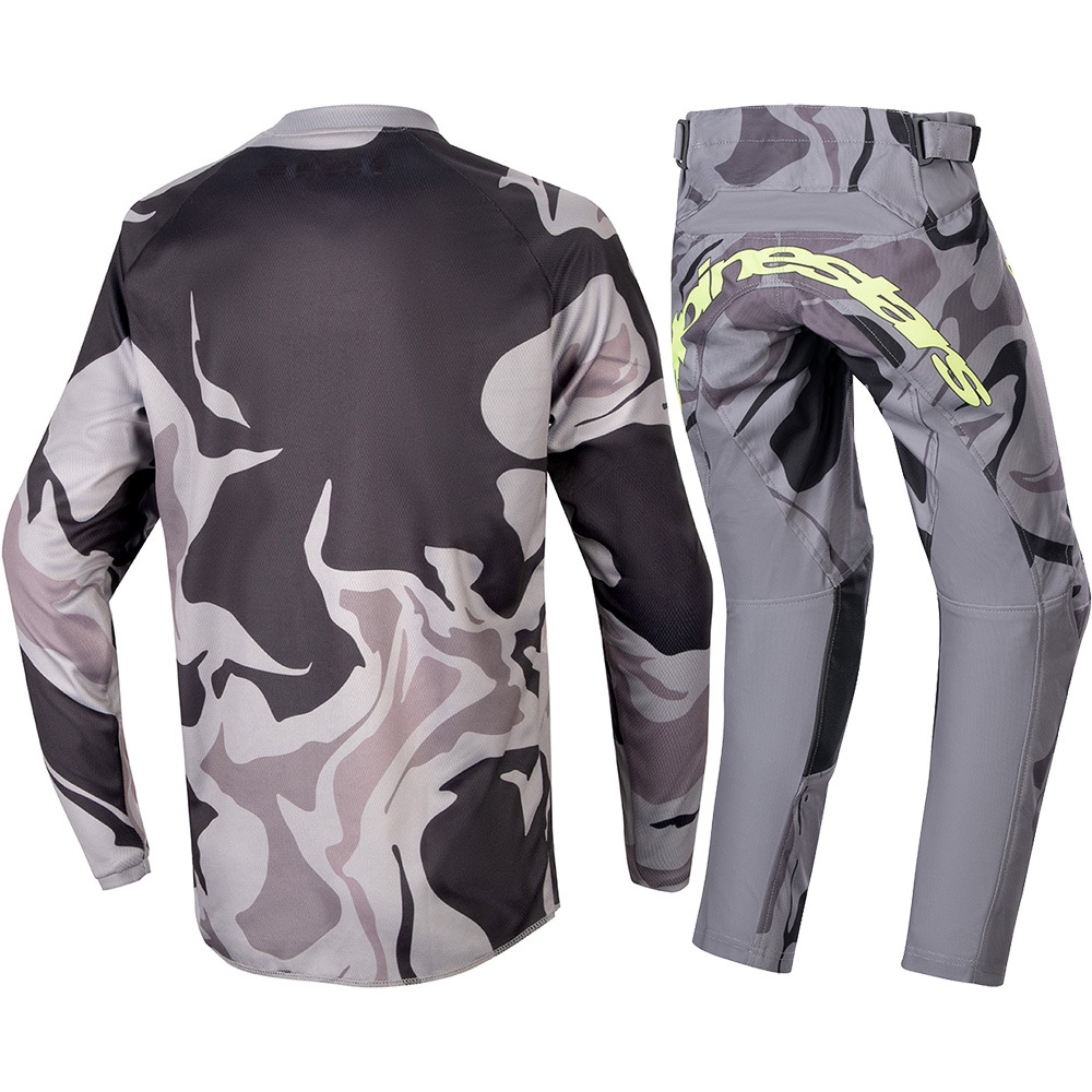 Alpinestars 2024 Racer Tactical Cast Grey Camo Magnet Kids Gear Set At   AS3771224911556 B 