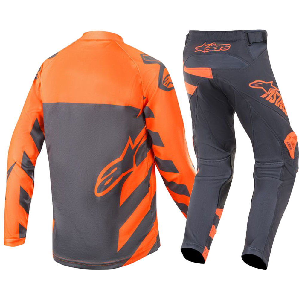 NEW Alpinestars 2019 Youth MX Racer Braap Orange Grey Kids Motocross ...