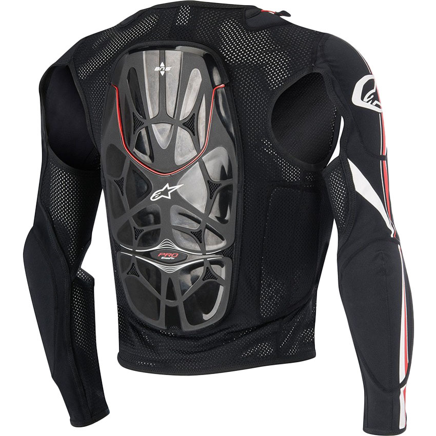 new mx bionic pro suit black red white motocross body armour