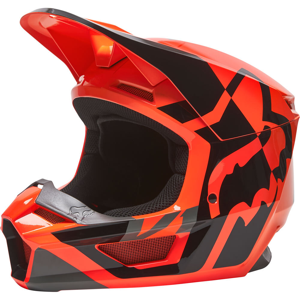 orange fox motocross helmet