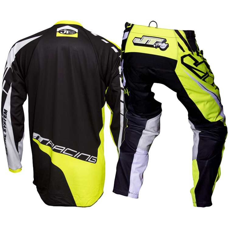 NEW JT Racing 2017 MX Flex Victory Black Yellow Jersey Pants Motocross