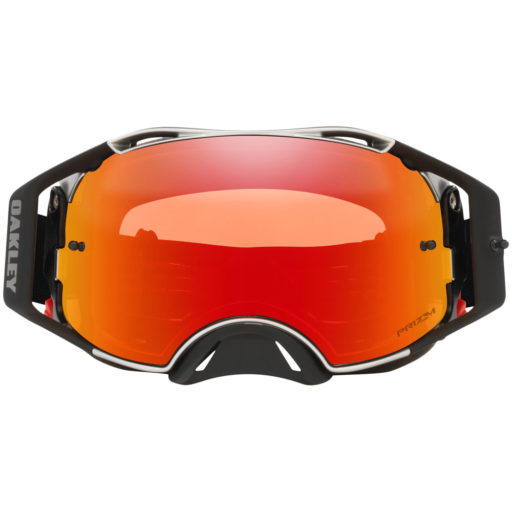 Oakley Airbrake TuffBlocks Black Gunmental/Torch Prizm Goggles at MXstore