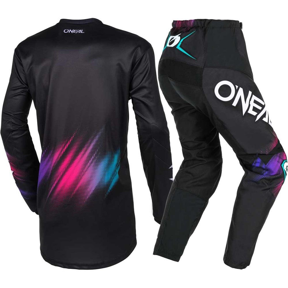 O'Neal Women's Element Racewear Jersey Black/Gray/Pink XL