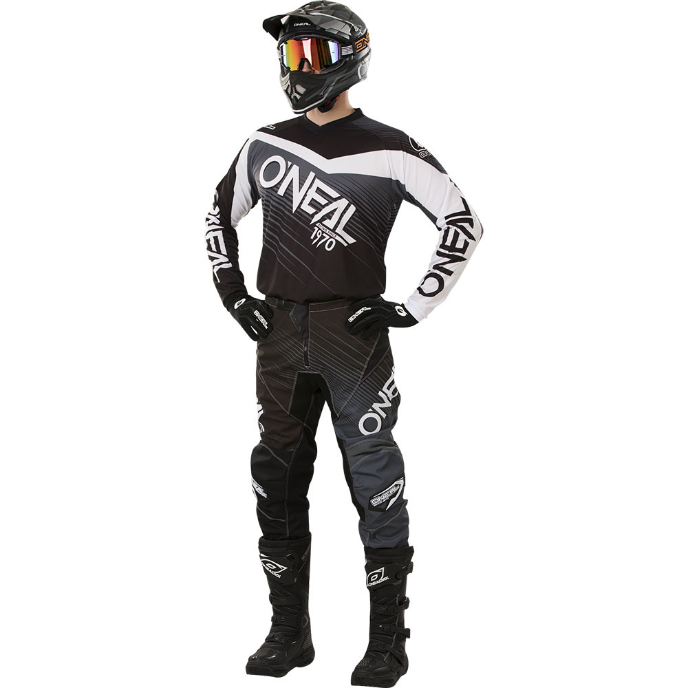 Download NEW Oneal 2018 MX Element Black Grey Jersey Pants Dirt Bike Motocross Gear Set | eBay