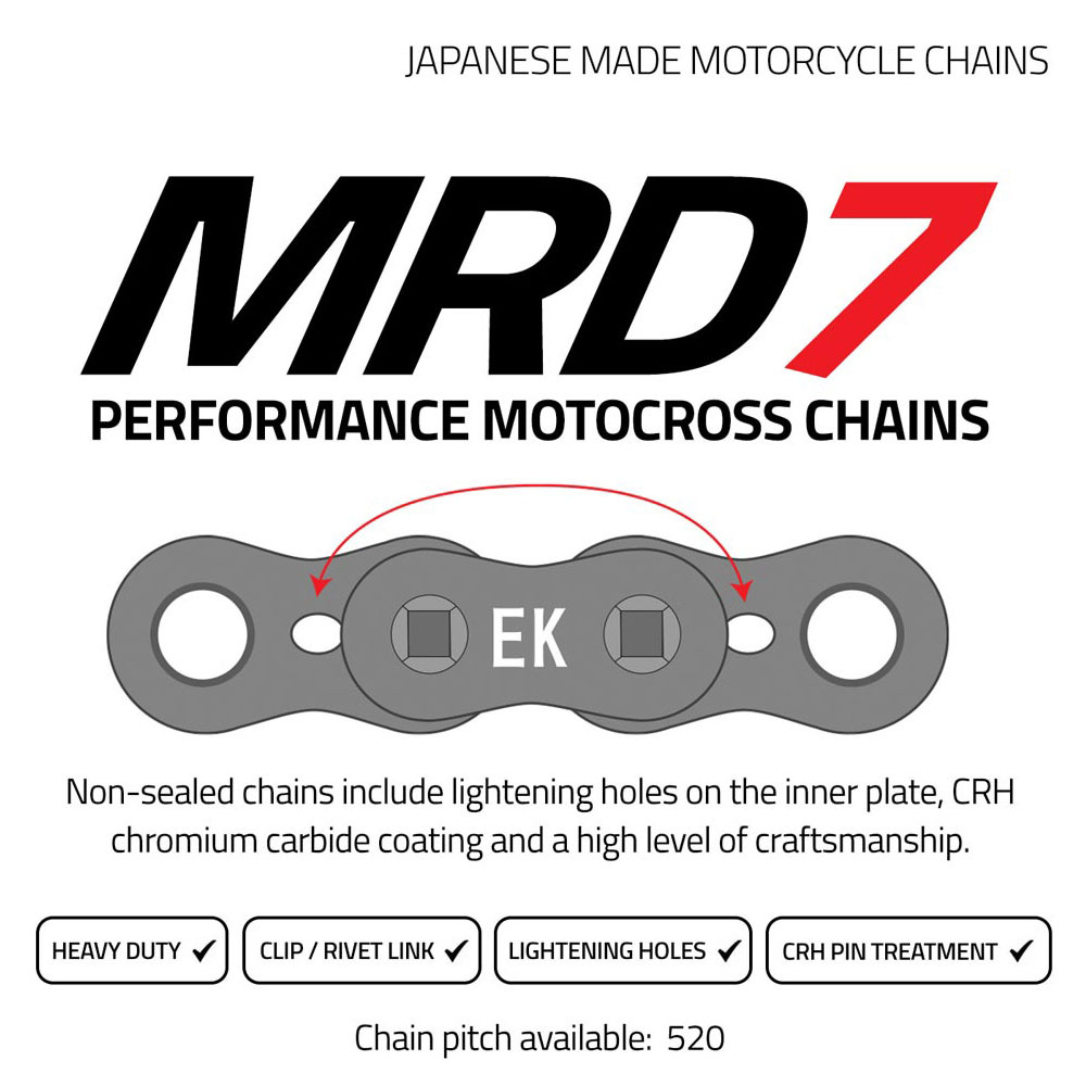 EK Chains 520 Heavy Duty Blue 120L Race Chain At MXstore