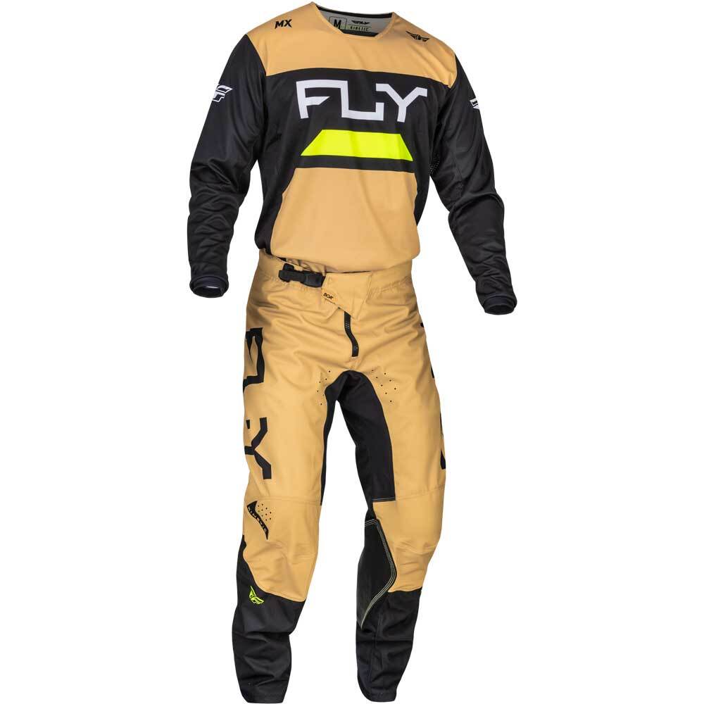 FLY Racing 2024 Kinetic Reload Jersey Pant Combo Khaki/Black/Hi-Vis -  Motocrossgiant