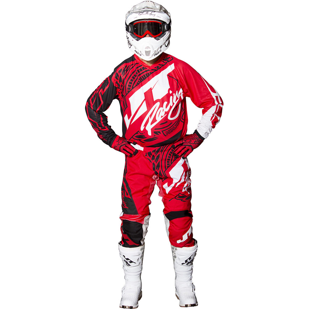 NEW JT Racing 2017 MX Flex Victory Red Black Jersey Pants Motocross ...