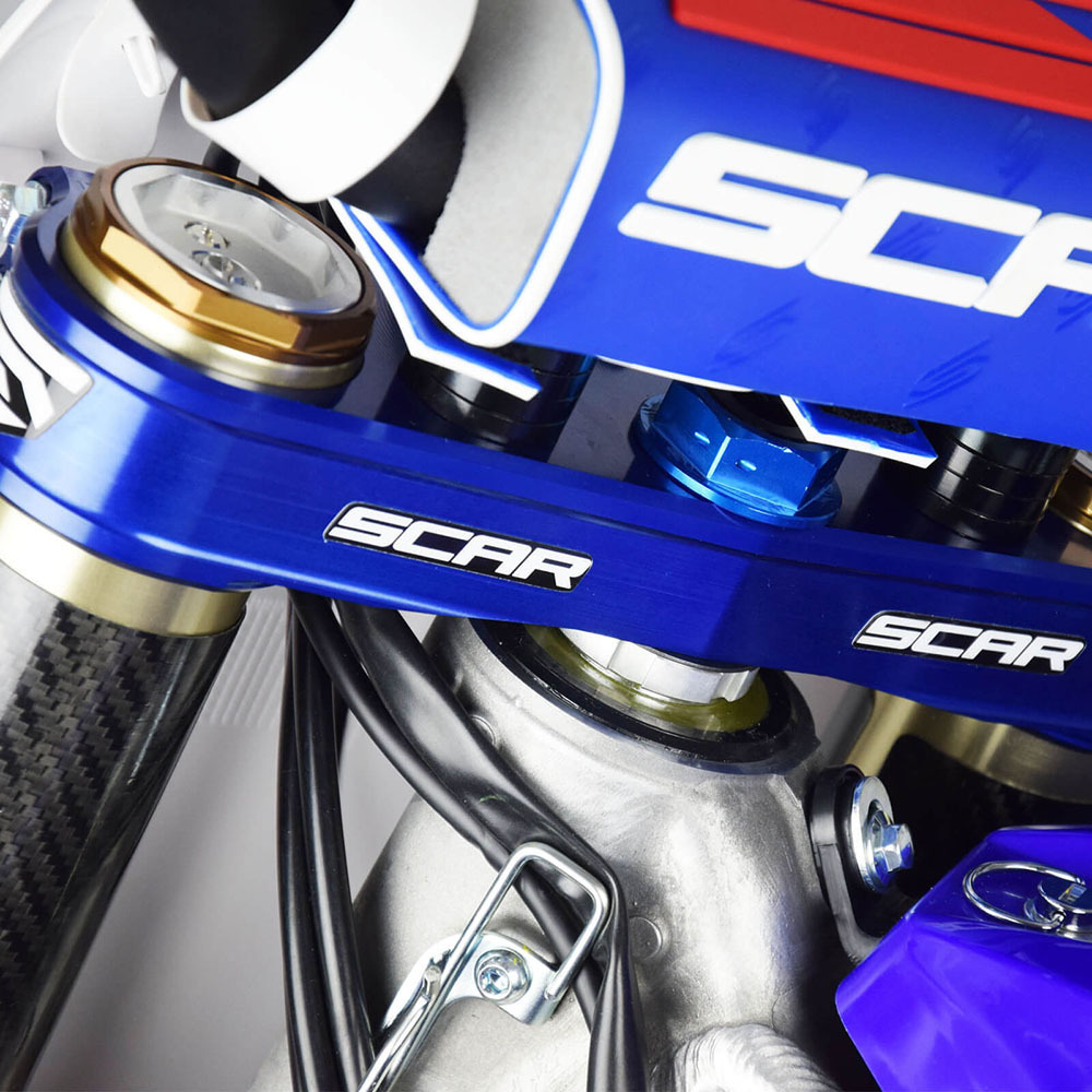 Scar Racing Yamaha YZ250F/YZ450F Blue Triple Clamp Set at MXstore