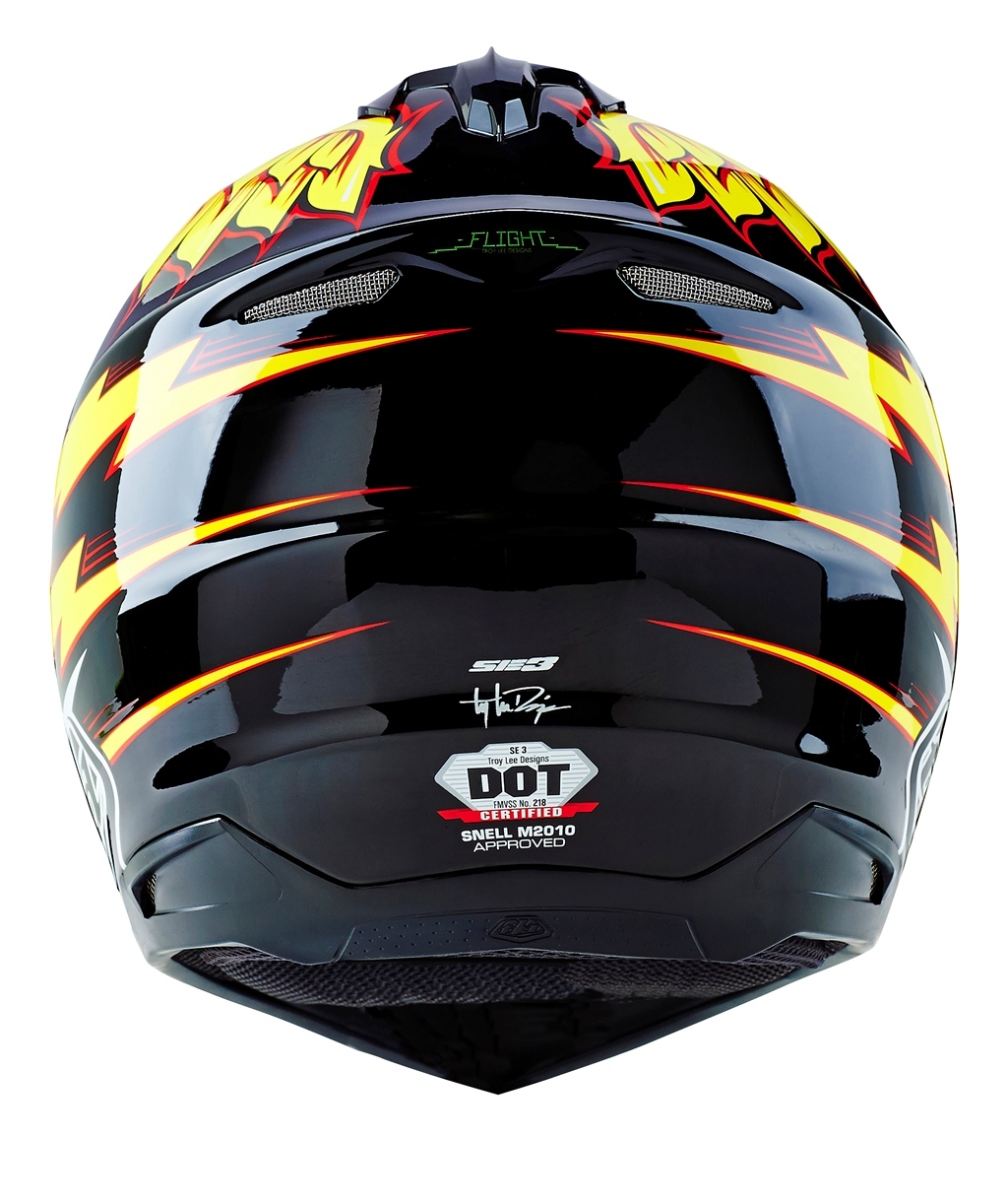 Troy Lee Designs NEW 2016 Mx SE-3 Flight Black Yellow Motocross Dirt ...