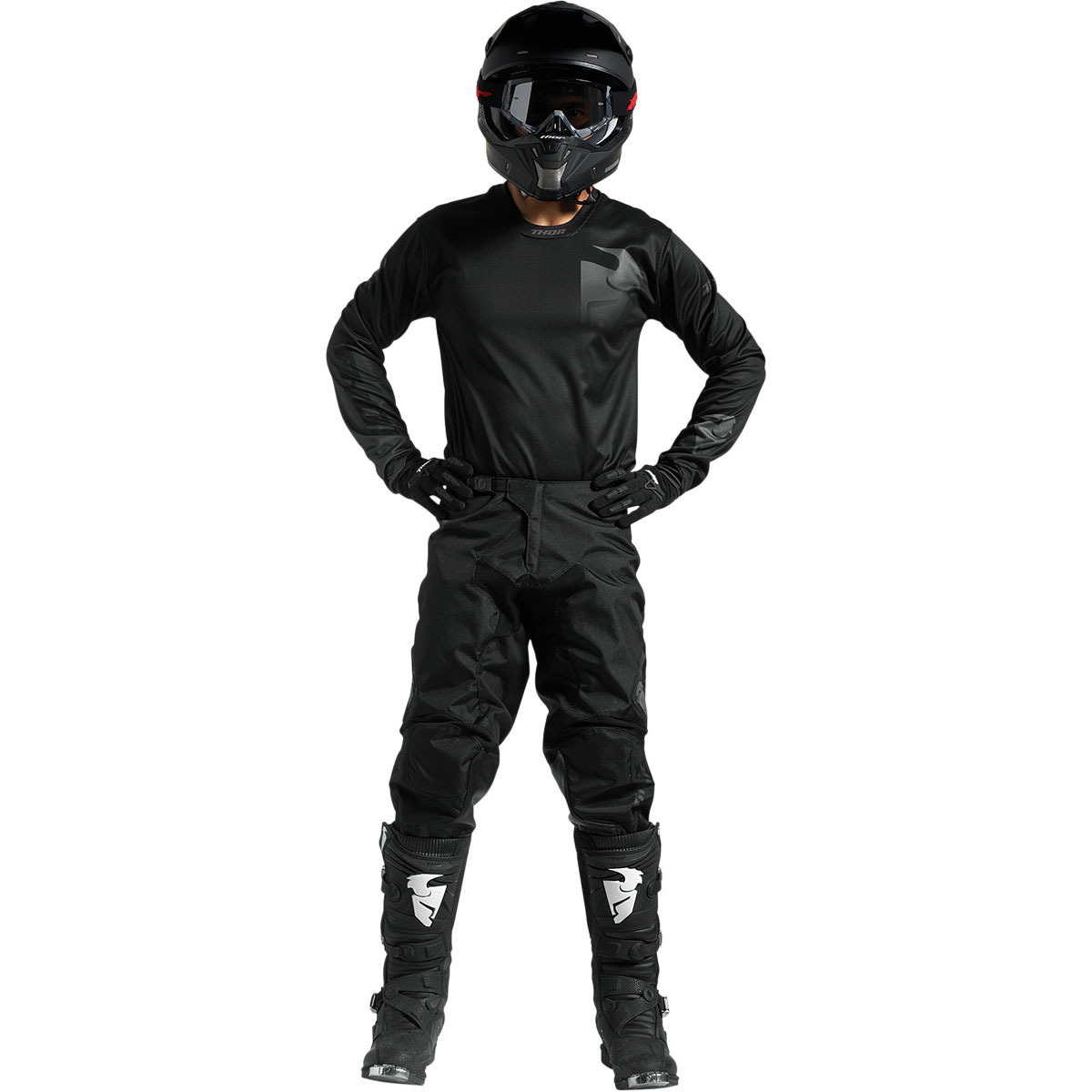 all black motocross gear