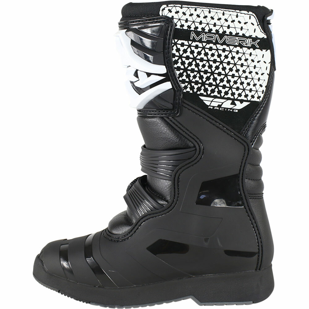 Fly Racing 2025 Maverik Black Kids Boots at MXstore