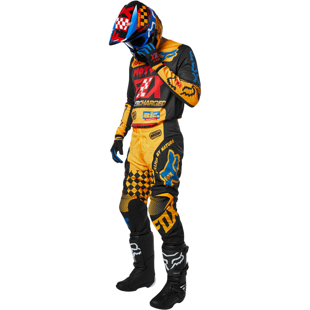 Download NEW Fox Racing 2019 MX 180 Czar Black Yellow Jersey Pants Motocross Gear Set | eBay