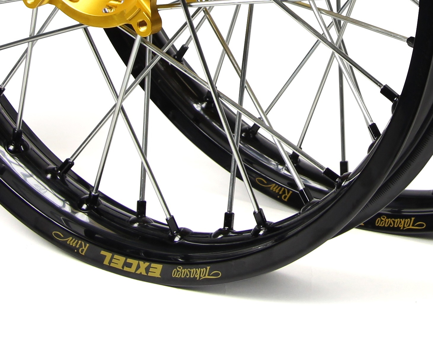 Excel NEW Suzuki RMZ 250 07-17 450 05-17 Black Rims Gold Hubs Takasago ...