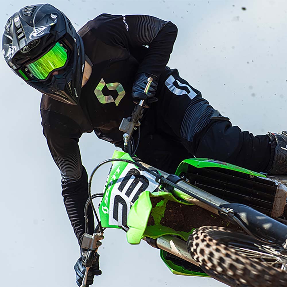 Green and black hot sale dirt bike gear