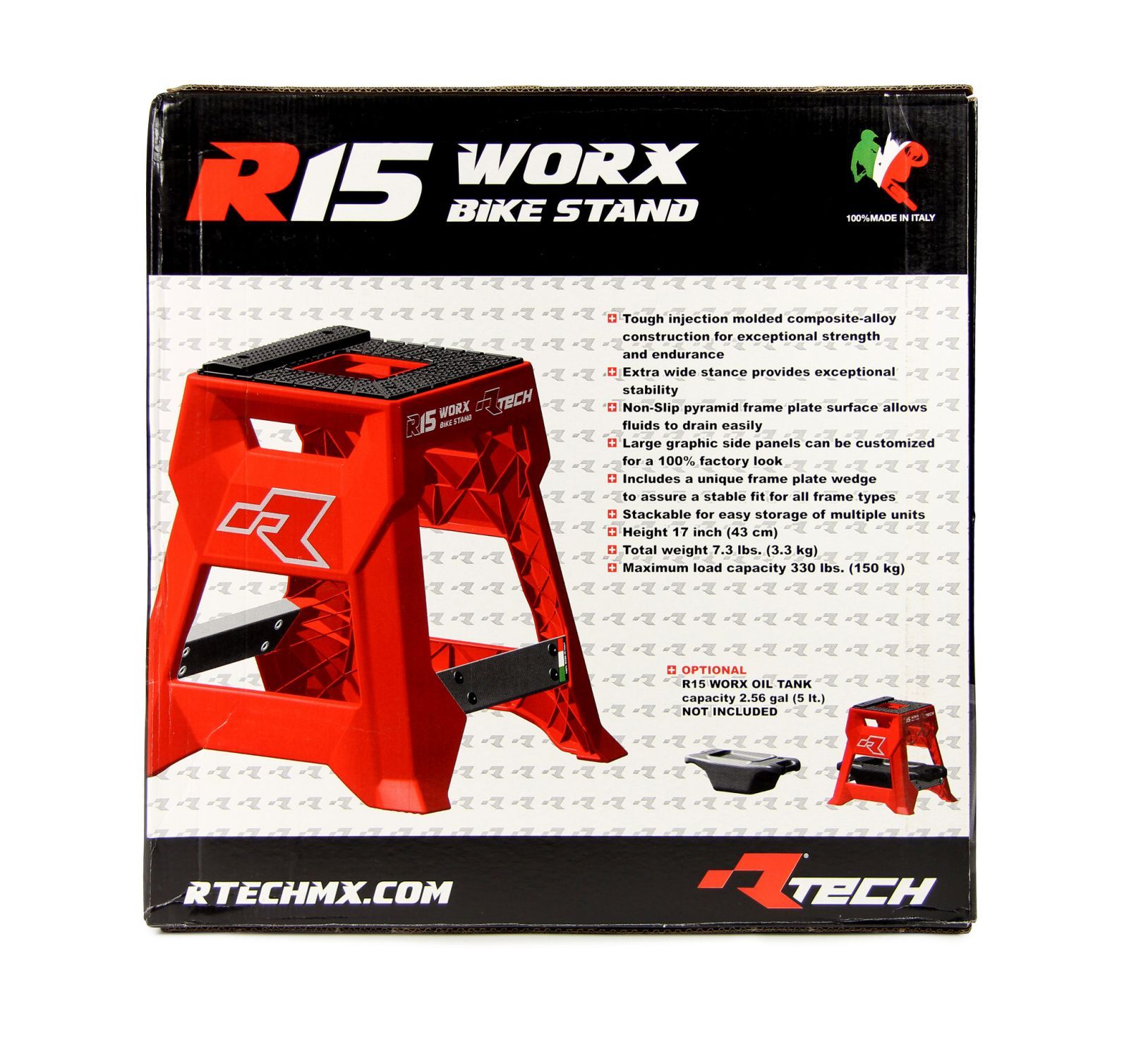 Racetech R15 Red Worx Bike Stand at MXstore