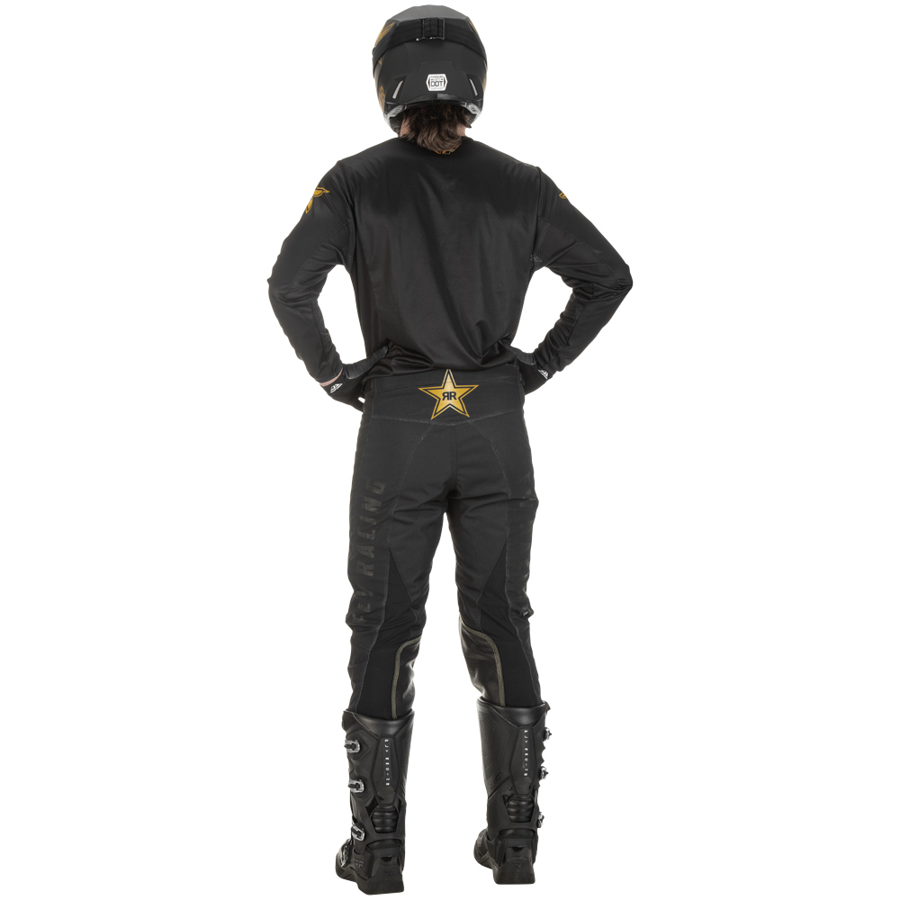 Fly Racing 2024 Kinetic Rockstar Black/Gold Pants at MXstore