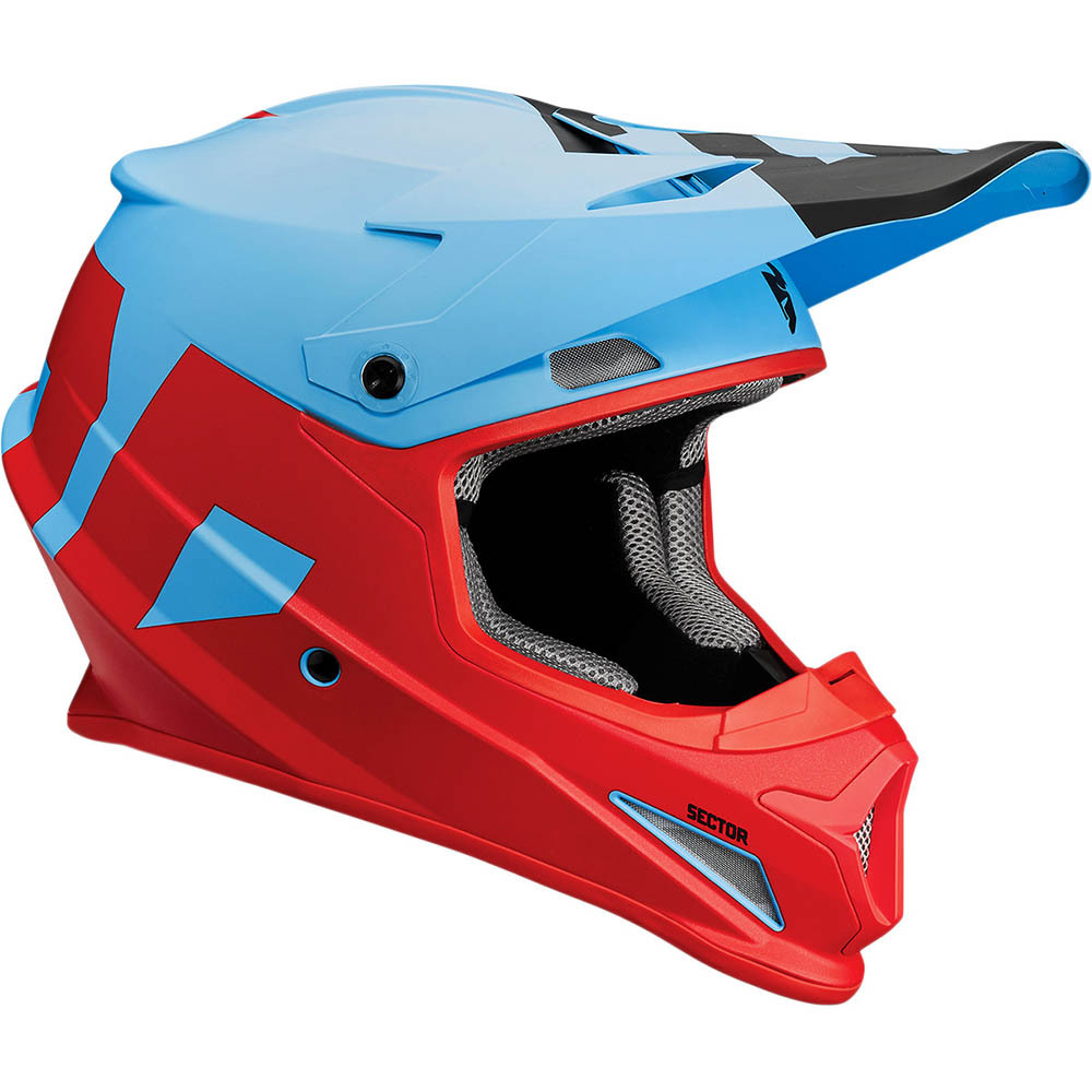 Thor Sector Level Matte Blue/Red Helmet at MXstore