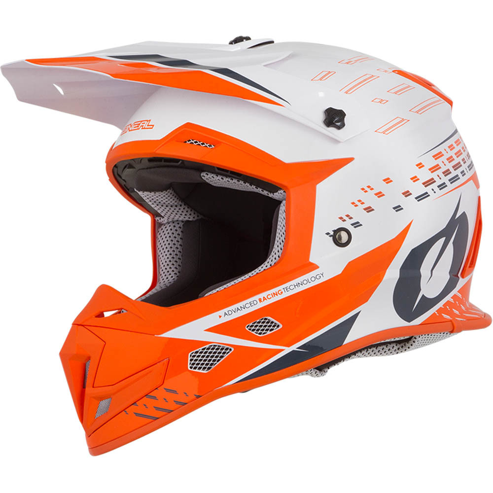 Oneal 2020 5 Series Trace White/Orange Helmet at MXstore