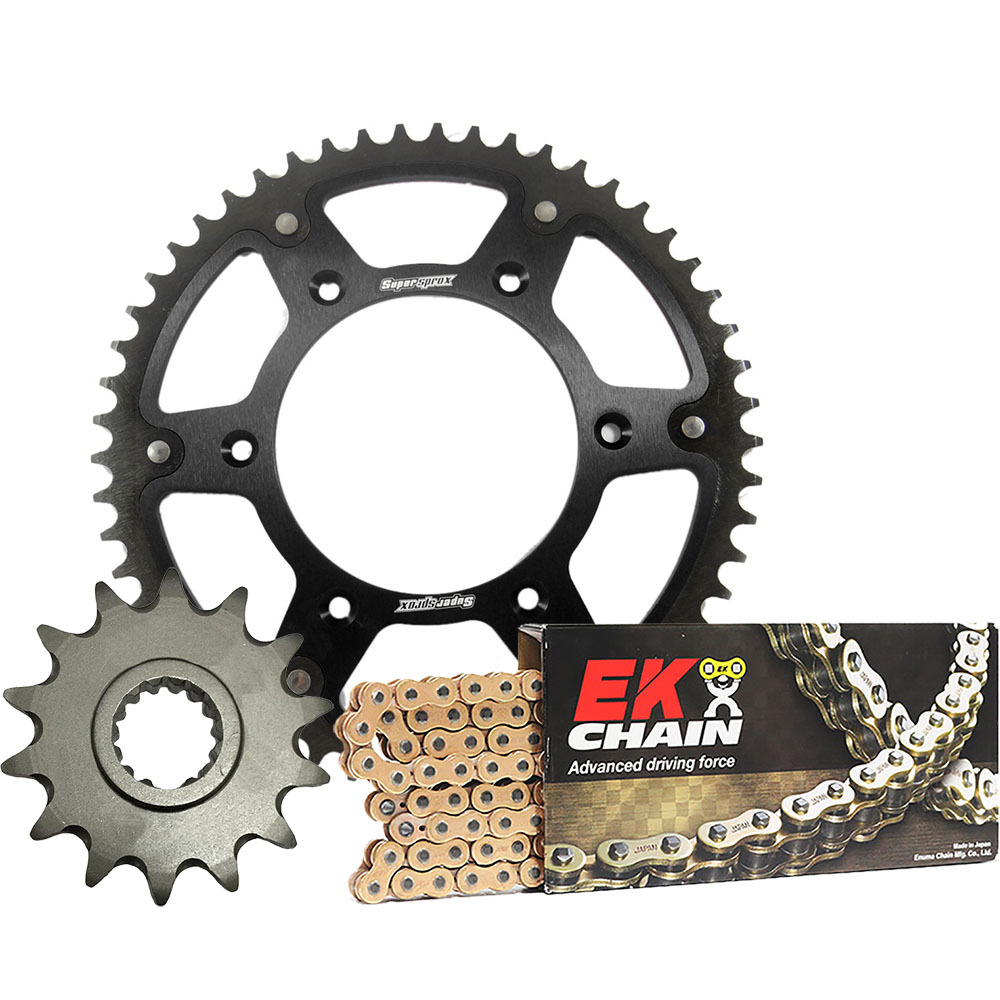 Supersprox Yamaha YZ450F 06 16 Chain and Black Stealth Sprockets