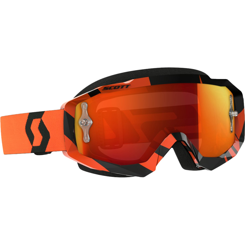 Scott NEW Mx Hustle Black Orange Chrome Lens Adult Motocross Dirt Bike ...