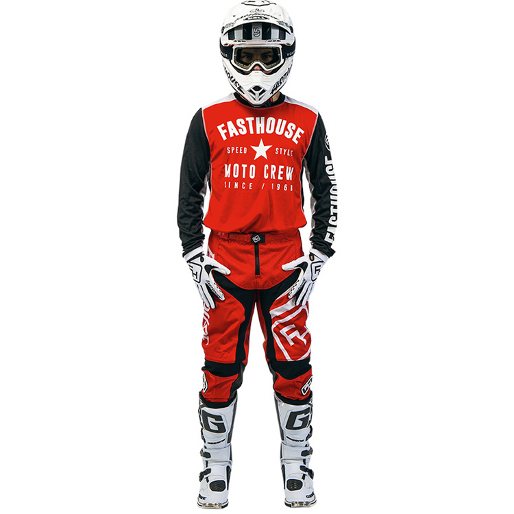NEW Fasthouse Mx Speed Style Red White Jersey Pants Gloves Motocross ...