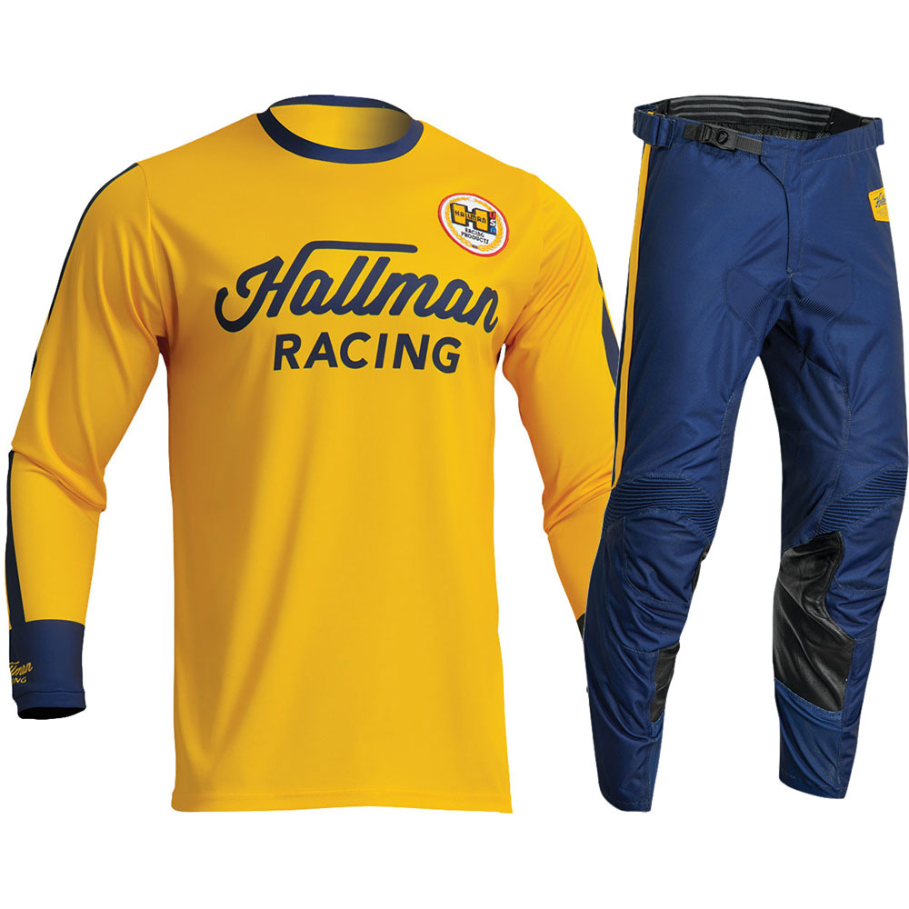 Thor 2024 Hallman Differ Roost Yellow/Navy Gear Set at MXstore