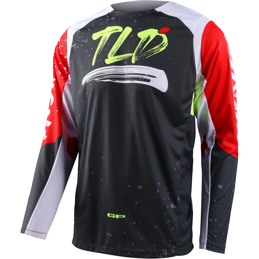 Troy Lee Designs 2023 GP Pro Partical Black/Glo Red Gear Set at MXstore