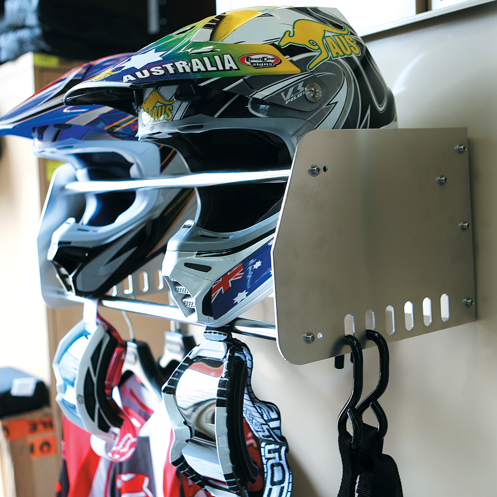 Ballards NEW MX Road Enduro Motorcycle Alloy Helmet Storage & Gear Rack