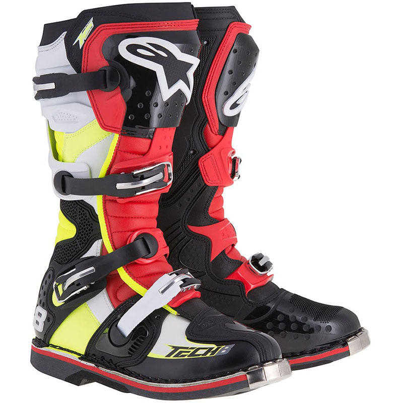 Alpinestars 2018 Tech 8 RS Black/Red/Fluro Boots at MXstore