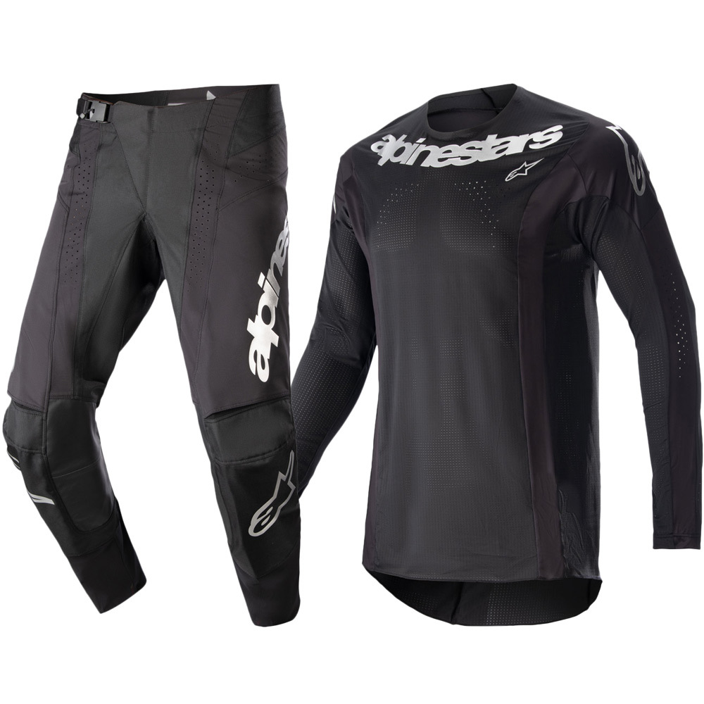 Alpinestars 2023 Techstar Arch Black/Silver Gear Set at MXstore