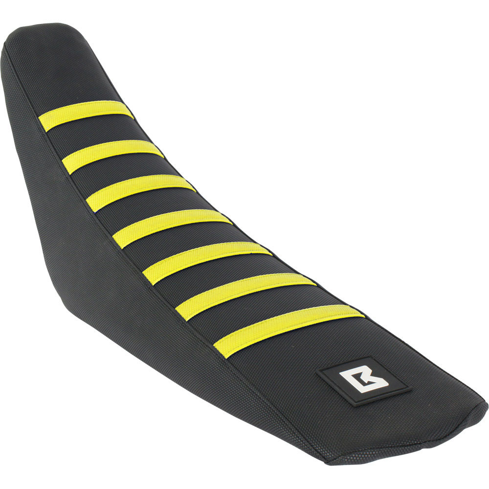 Ballards Suzuki DRZ400 Black Yellow Gripper Pleated Seat Cover at