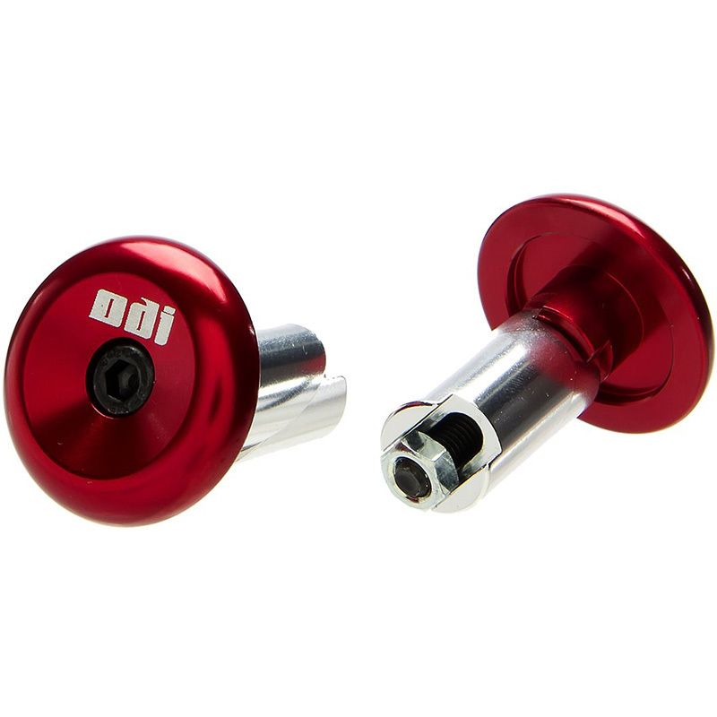 ODI Aluminium Red Handlebar End Caps at MXstore