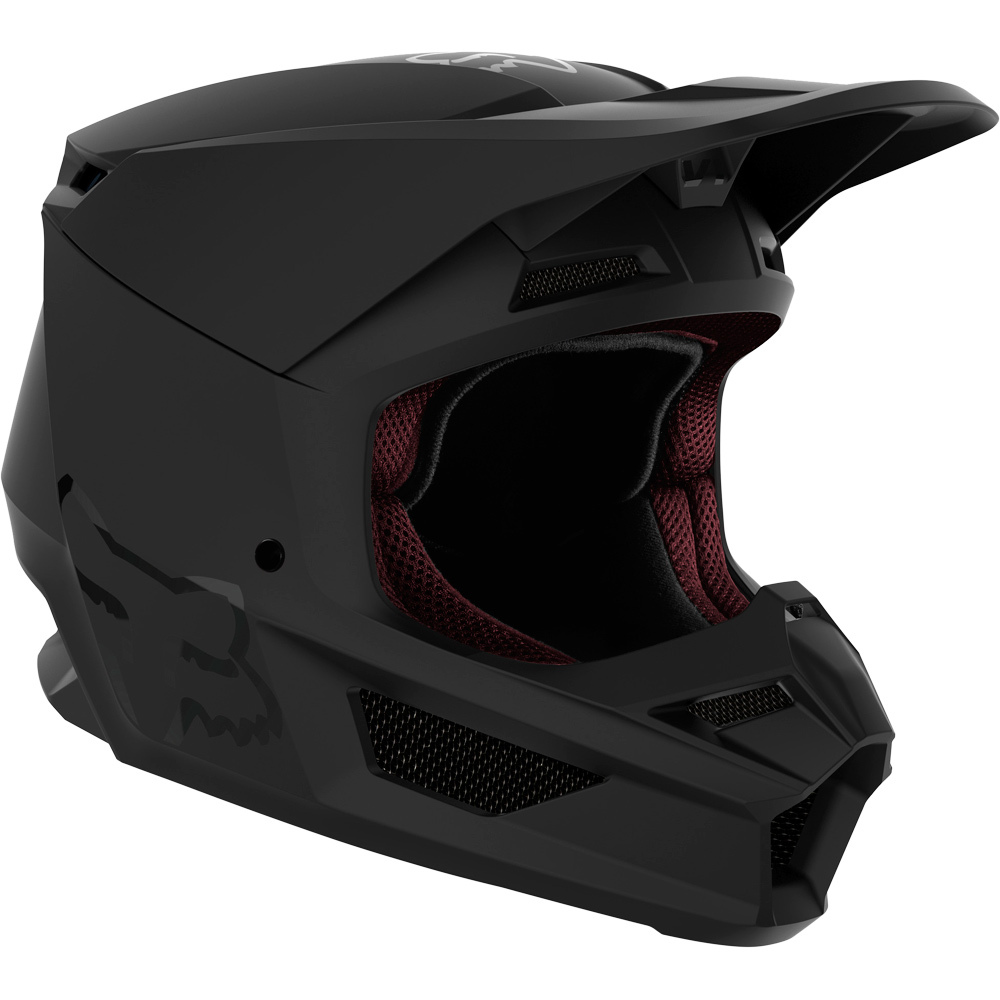 matte black motocross helmet