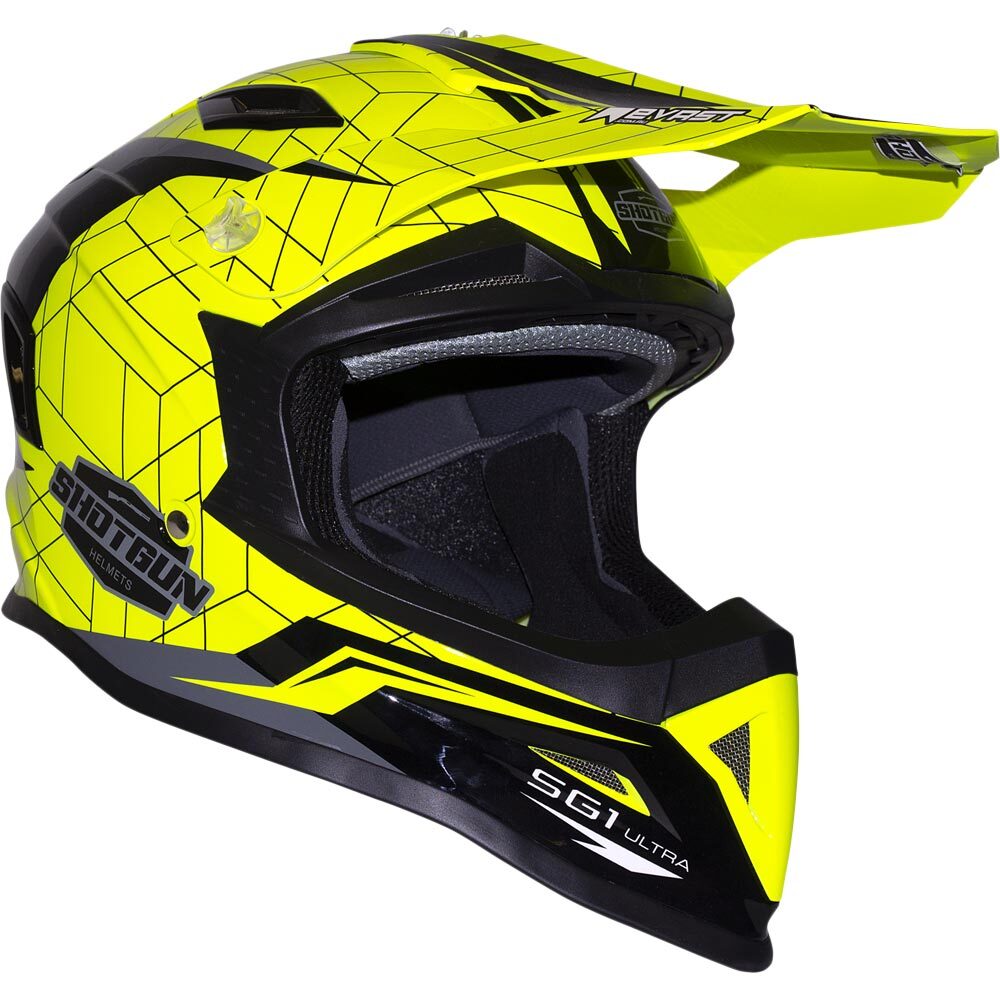 yellow dirtbike helmet