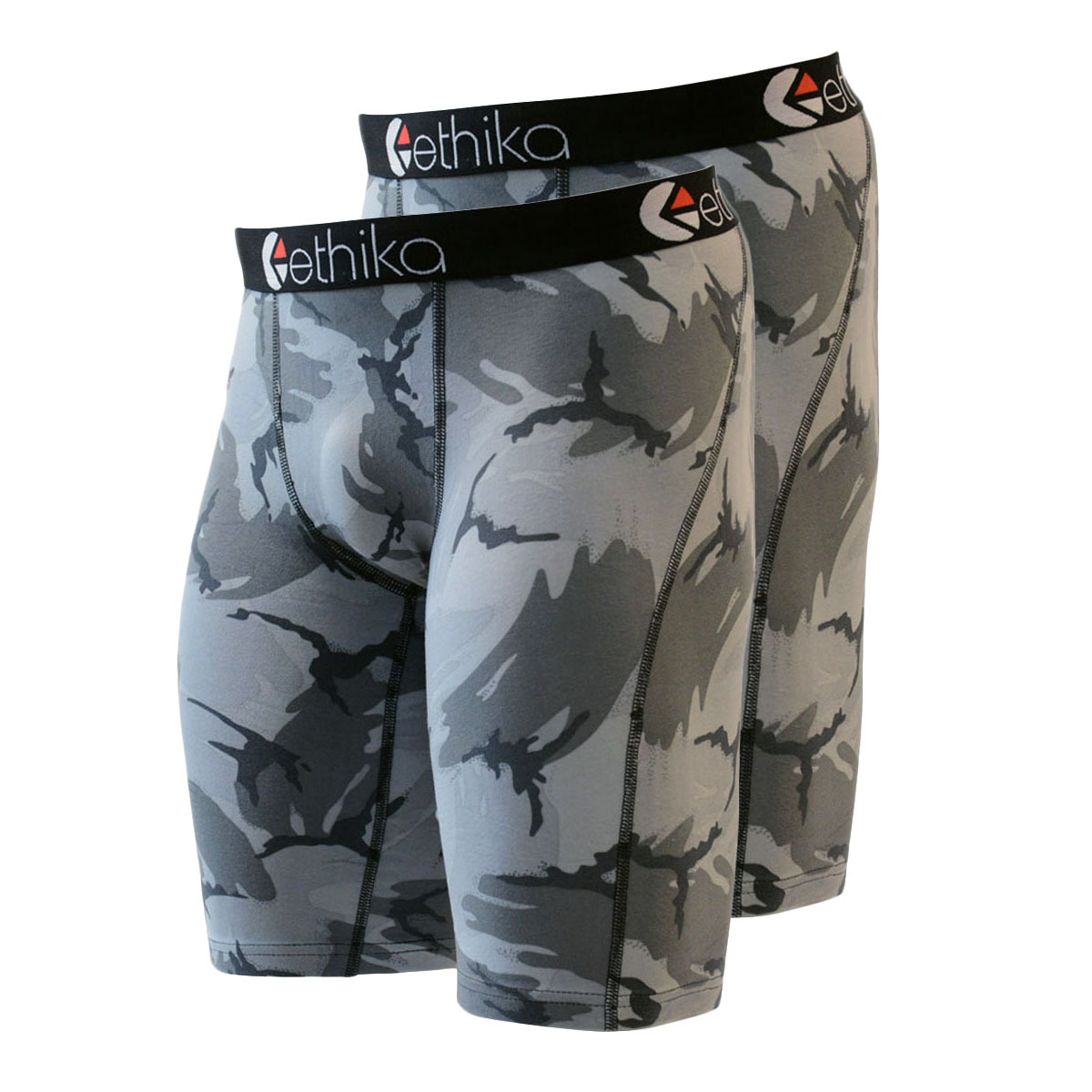 Ethika NEW Mx Underwear Staple Camo Grey Motocross Long Boxers 2 Pack ...