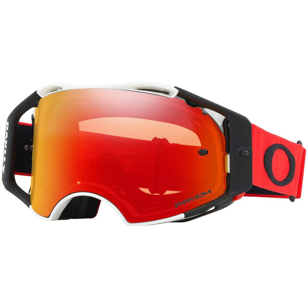 Oakley NEW Mx Airbrake FLO Red White Prizm Motocross Dirt Bike BMX MTB ...