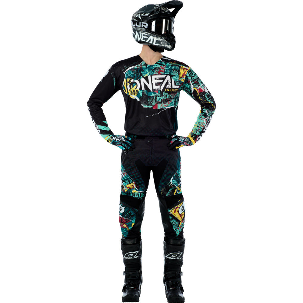 Oneal 2020 Mayhem Savage Black/Teal Gear Combo at MXstore