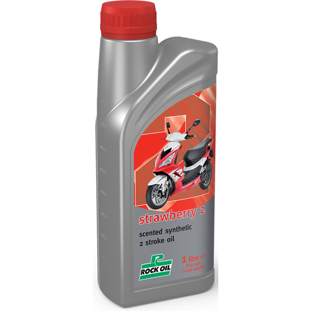 Rock Oil NEW Mx 1L Strawberry Scented 2 Stroke Motocross Motorcycle Jet ...