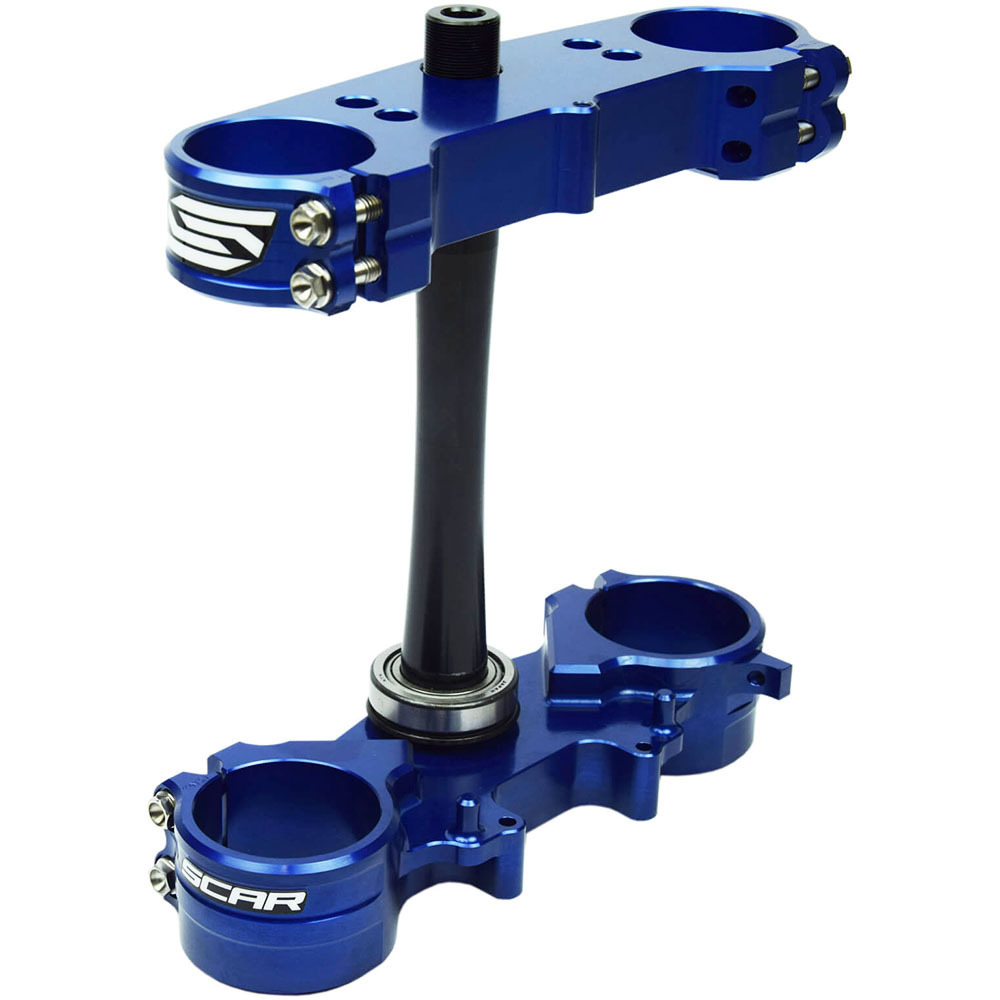 Scar Racing Yamaha YZ250 15-24 Blue Triple Clamp Set at MXstore