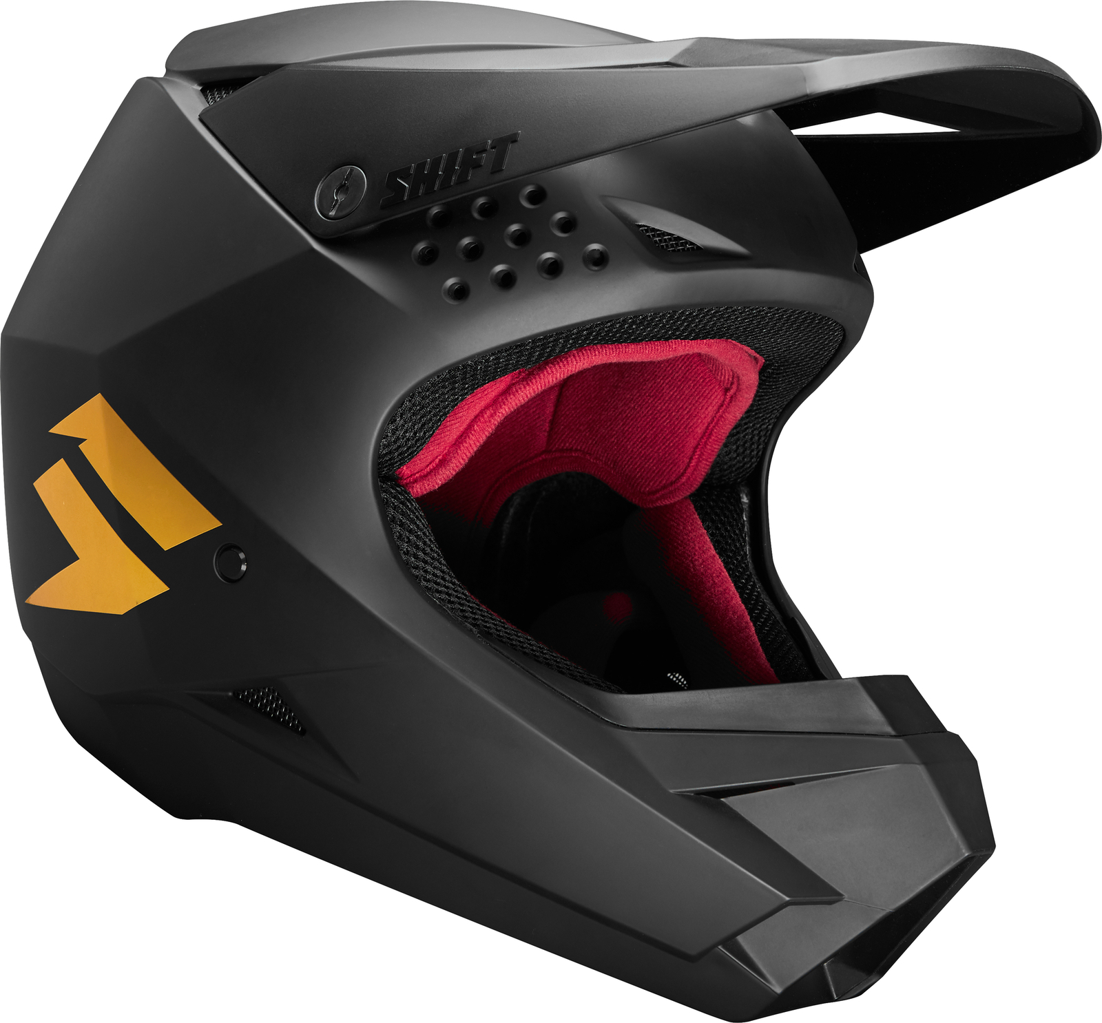 gold dirt bike helmet