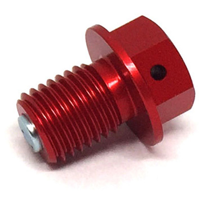 Zeta M10/1.50X15 Red Magnetic Drain Bolt at MXstore